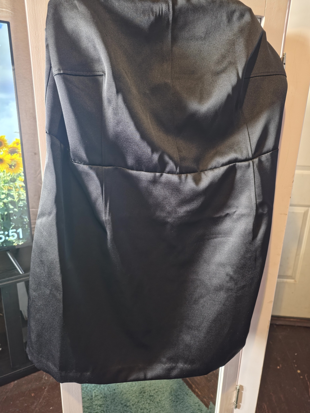 Black Satin strapless party dress sz 2XL by H&M